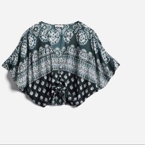 Hartley tie front crop top nwot